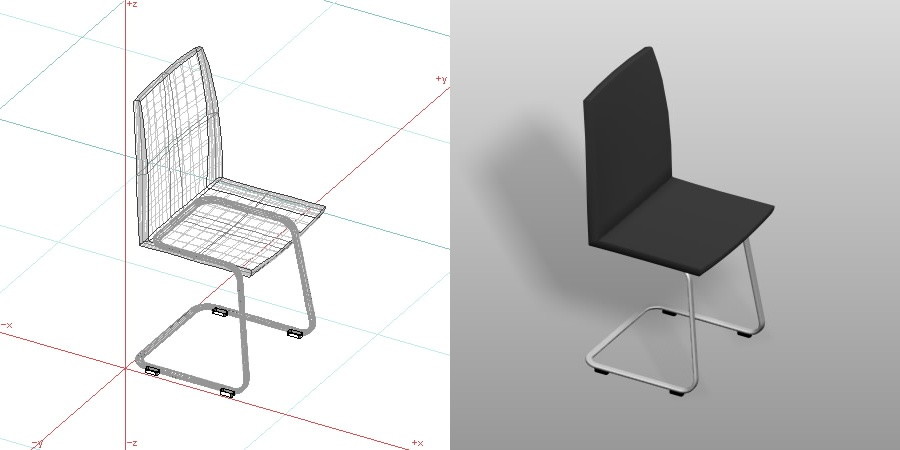 formZ 3D インテリア 家具 椅子 ダイニングチェア interior furniture dining chair 食堂