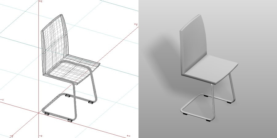 formZ 3D インテリア 家具 椅子 ダイニングチェア interior furniture dining chair 食堂