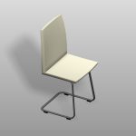 【家具】クリーム色の ダイニングチェア【formZ】 chair_0020