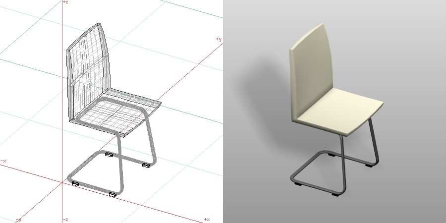 formZ 3D インテリア 家具 椅子 ダイニングチェア interior furniture dining chair 食堂