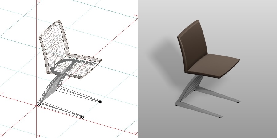 formZ 3D インテリア 家具 椅子 ダイニングチェア interior furniture dining chair 食堂