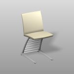 【家具】クリーム/灰色の ダイニングチェア【formZ】 chair_0024