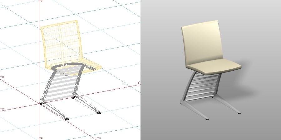 formZ 3D インテリア 家具 椅子 ダイニングチェア interior furniture dining chair 食堂