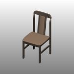 【家具】茶色の ダイニングチェア【formZ】 chair_0025