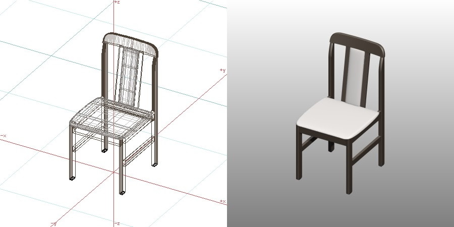formZ 3D インテリア 家具 椅子 ダイニングチェア interior furniture dining chair 食堂