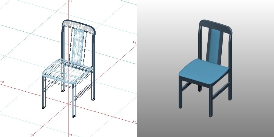 formZ 3D インテリア 家具 椅子 ダイニングチェア interior furniture dining chair 食堂