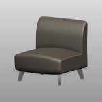 【家具】茶色の リビングチェア【formZ】 chair_0029