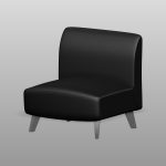 【家具】黒色の リビングチェア【formZ】 chair_0030