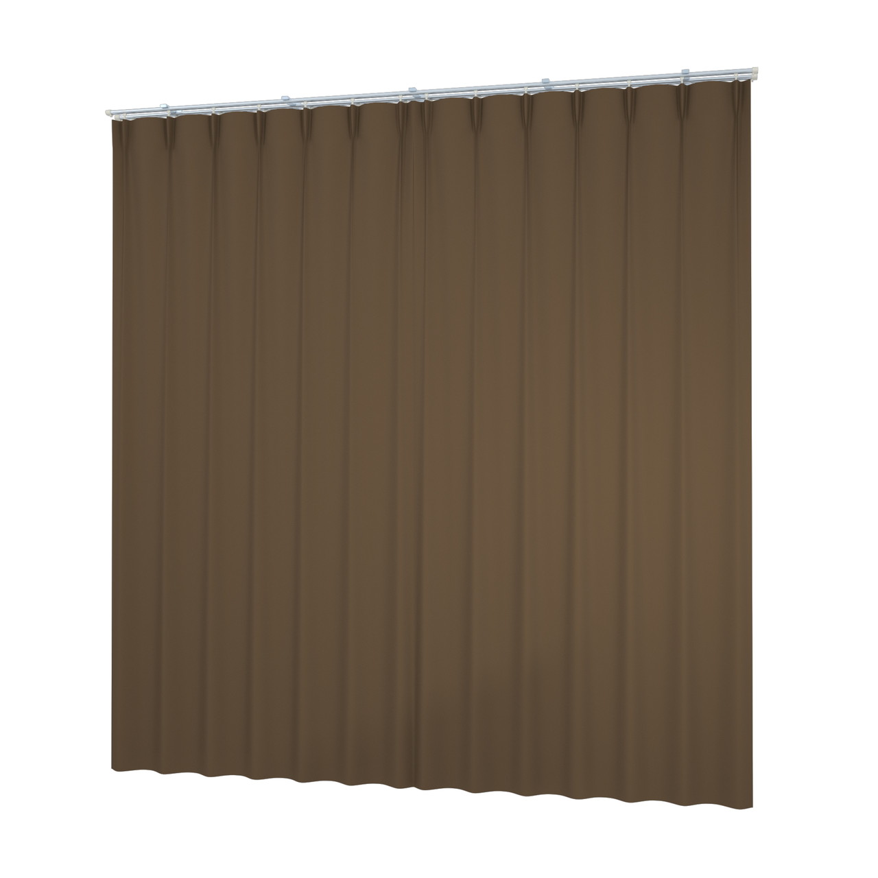 閉じたカーテンとレースのカーテン（ブラウン）の3DCADデータ│遮光カーテン レースのカーテン│シンプルなカーテンレール│3d cad データ フリー 無料 商用可能 建築パース フリー素材 formZ 3D 3ds obj インテリア interior curtain