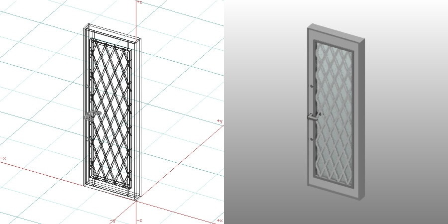 formZ 3D 建築 扉 door 勝手口ドア 0721