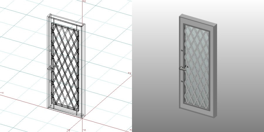 formZ 3D 建築 扉 door 勝手口ドア 0821