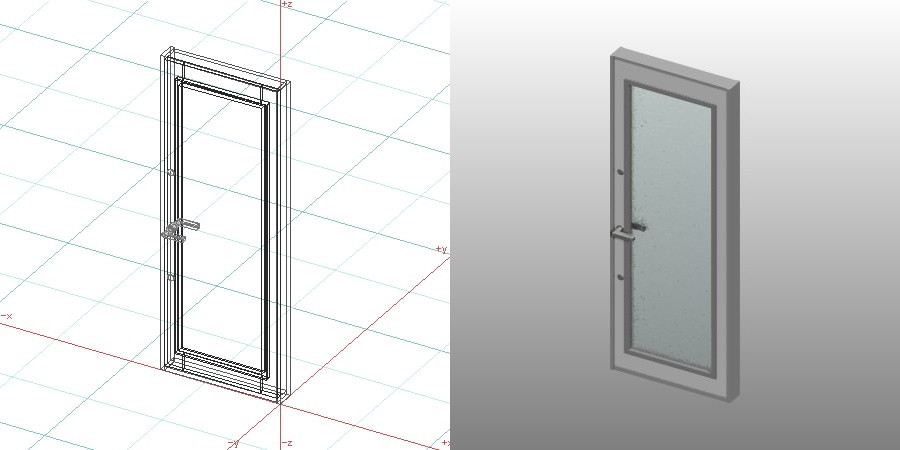 formZ 3D 建築 扉 door 勝手口ドア 0821