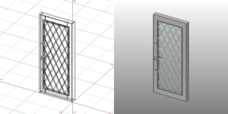 formZ 3D 建築 扉 door 勝手口ドア 0921