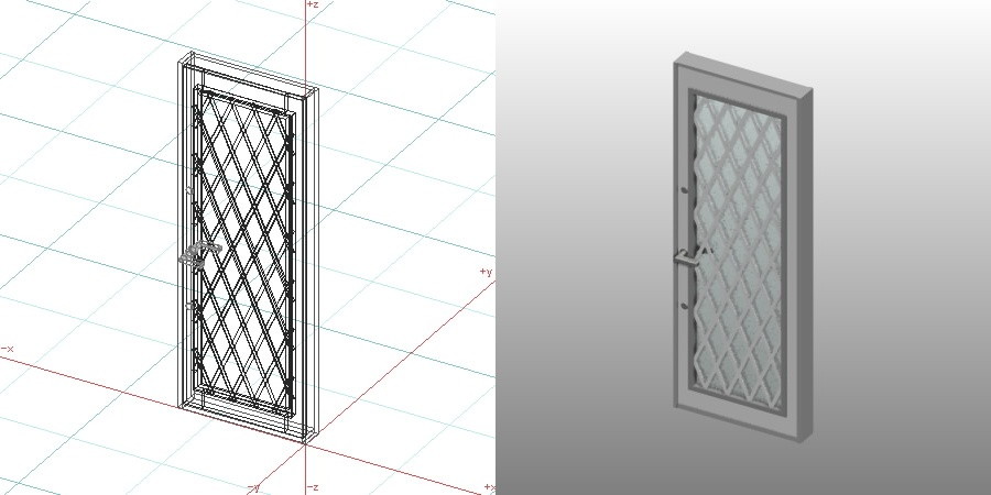 formZ 3D 建築 扉 door 勝手口ドア 0719