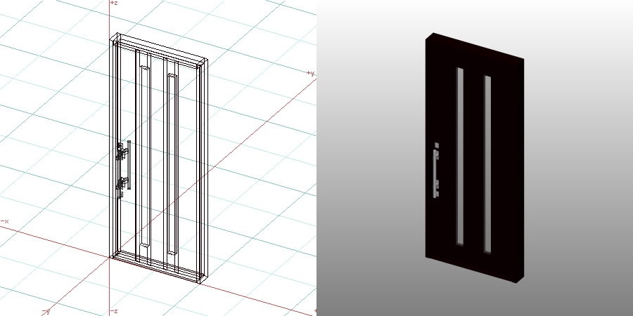 formZ 3D 建築 扉 door 玄関ドア 1024 片開き entrance