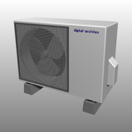 formZ 3D 建築 空調 設備 エアコン 室外機 air conditioner