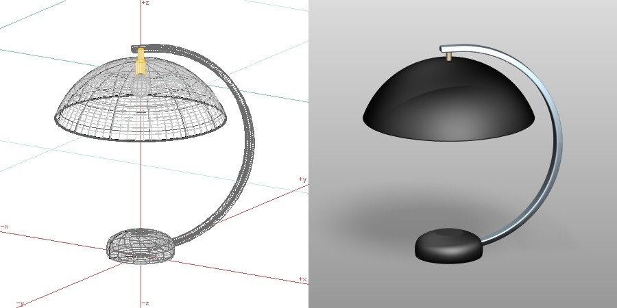 formZ 3D インテリア 照明器具 lighting equipment テーブルランプ table lamp