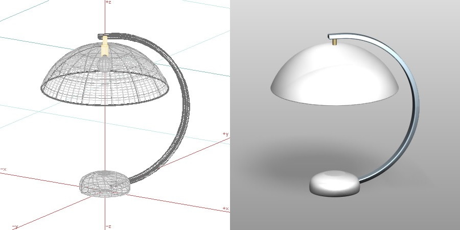 formZ 3D インテリア 照明器具 lighting equipment テーブルランプ table lamp デスクスタンド