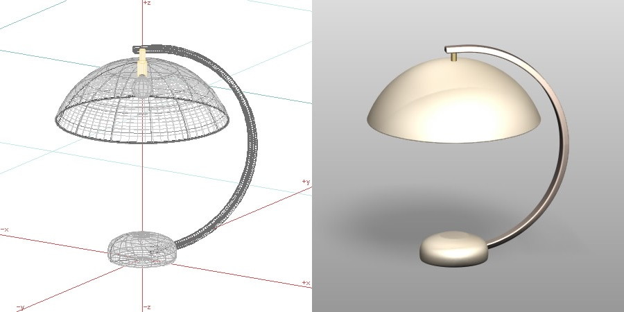 formZ 3D インテリア 照明器具 lighting equipment テーブルランプ table lamp デスクスタンド