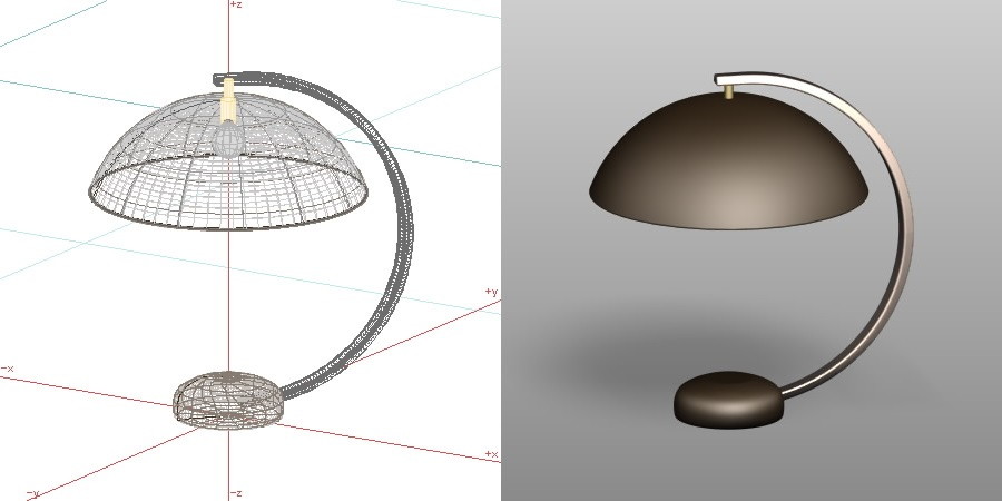 formZ 3D インテリア 照明器具 lighting equipment テーブルランプ table lamp デスクスタンド