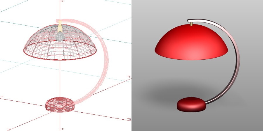 formZ 3D インテリア 照明器具 lighting equipment テーブルランプ table lamp デスクスタンド