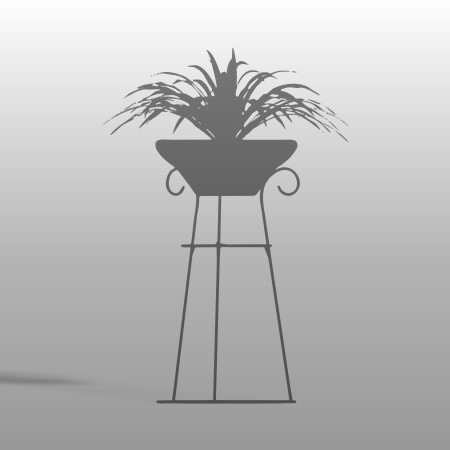 formZ 3D CAD ポリ板 小物 オブジェ object シルエット silhouette 植物 植木鉢 鉢