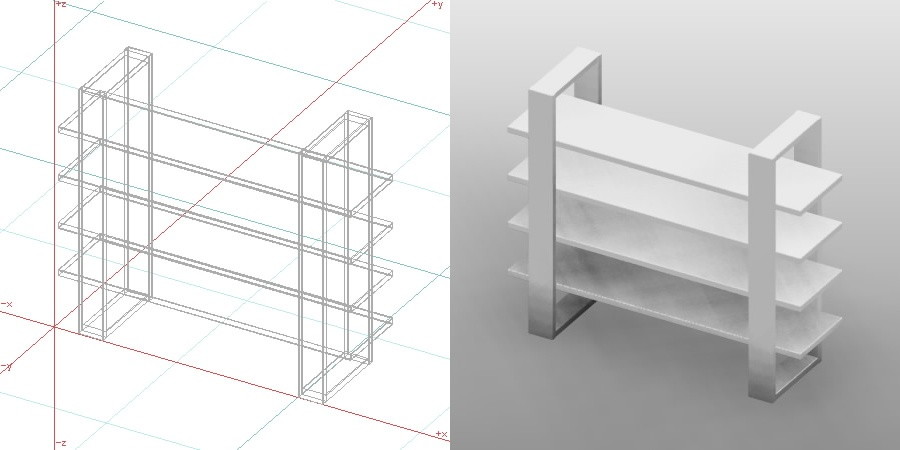 formZ 3D インテリア 家具 棚 ラック interior furniture rack shelf