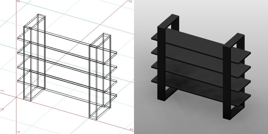 formZ 3D インテリア 家具 棚 ラック interior furniture rack shelf