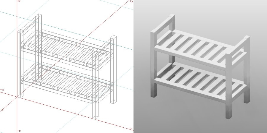 formZ 3D インテリア 家具 棚 ラック interior furniture rack shelf