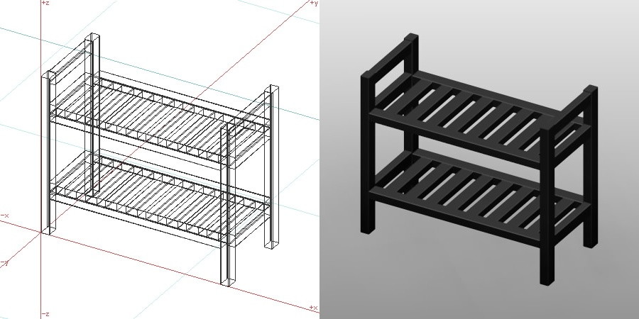 formZ 3D インテリア 家具 棚 ラック interior furniture rack shelf