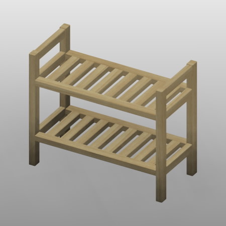 formZ 3D インテリア 家具 棚 ラック interior furniture rack shelf 木製 垂木