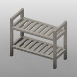 【家具】灰色の木製ラック【formZ】 rack_0019