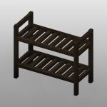 【家具】こげ茶色の木製ラック【formZ】 rack_0020
