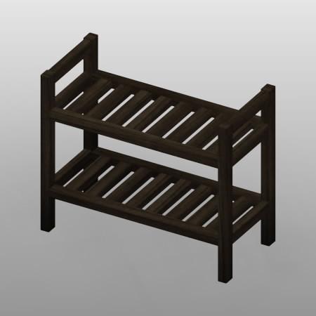 formZ 3D インテリア 家具 棚 ラック interior furniture rack shelf 木製 垂木