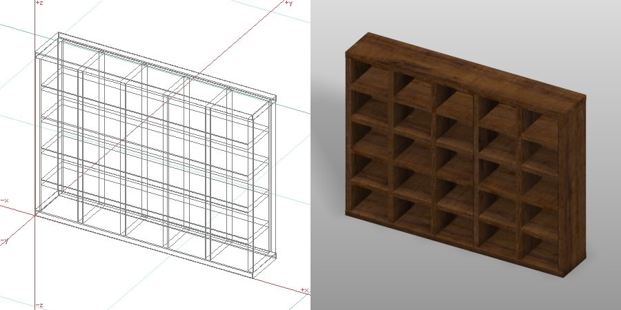 formZ 3D インテリア 家具 棚 ラック interior furniture rack shelf 木製 木目 板 古木