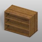 【家具】木製の棚（背板なし）【formZ】 rack_0030