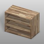【家具】集成材の棚（背板なし）【formZ】 rack_0033