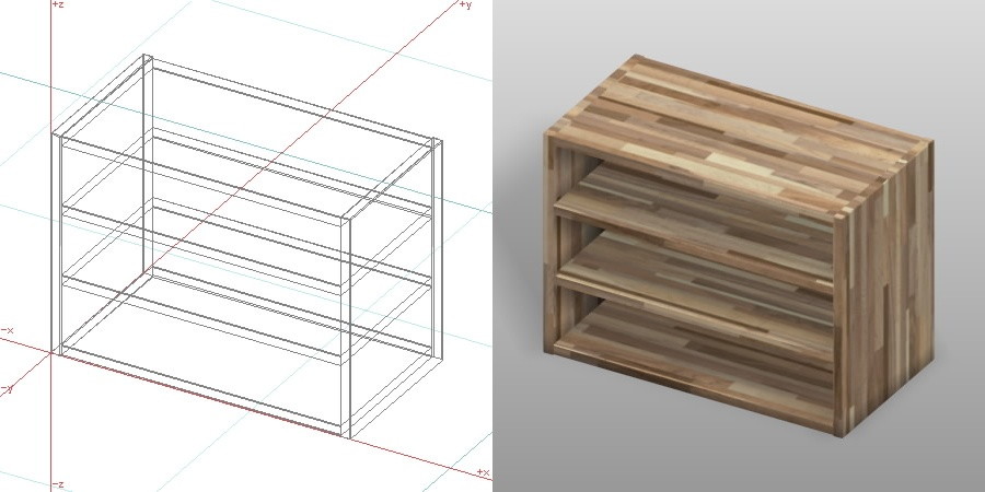 formZ 3D インテリア 家具 棚 ラック interior furniture rack shelf 化粧ばり集成材