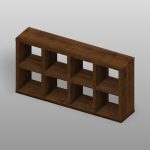 【家具】木製の棚（小物入れ 8Box 背板なし）【formZ】 rack_0036