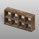 【家具】集成材の棚（小物入れ 8Box 背板なし）【formZ】 rack_0039