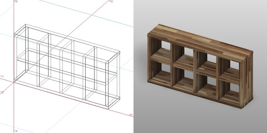 formZ 3D インテリア 家具 棚 ラック interior furniture rack shelf 化粧ばり集成材