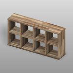 【家具】集成材の棚（小物入れ 8Box 背板なし）【formZ】 rack_0040