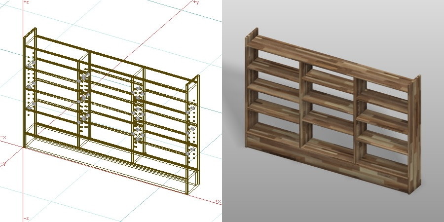 formZ 3D インテリア 家具 棚 ラック interior furniture rack shelf 化粧ばり集成材