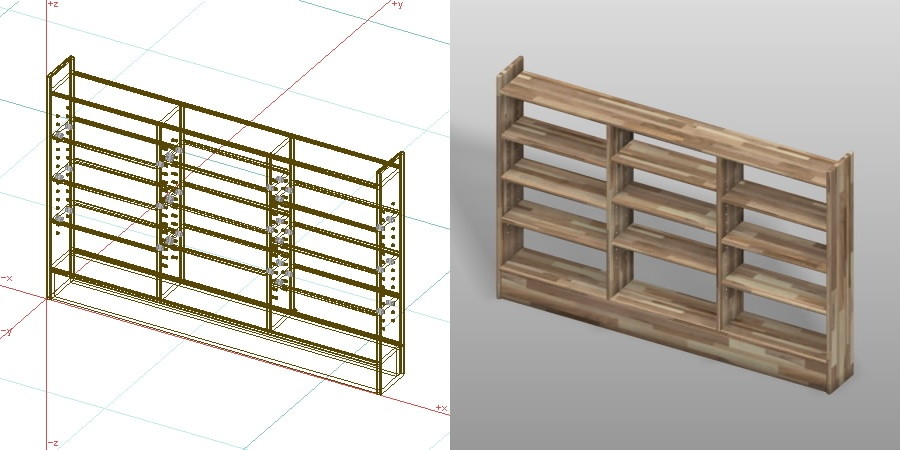 formZ 3D インテリア 家具 棚 ラック interior furniture rack shelf 化粧ばり集成材