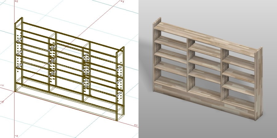 formZ 3D インテリア 家具 棚 ラック interior furniture rack shelf 化粧ばり集成材