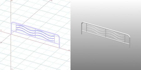 formZ 3D 道路 車両用防護柵 ガードフェンス ガードパイプ road guard pipe fence