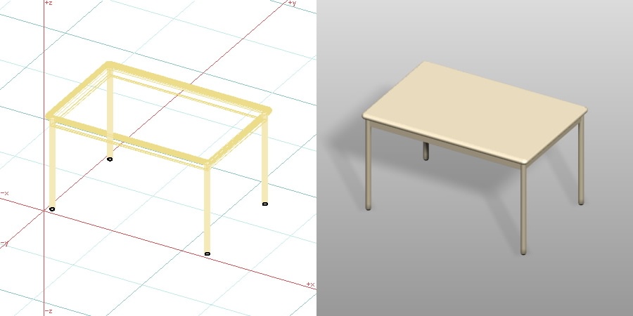 formZ 3D インテリア 家具 机 ダイニングテーブル interior furniture dining table