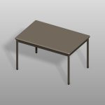 【家具】茶色の ダイニングテーブル【formZ】 table_0002