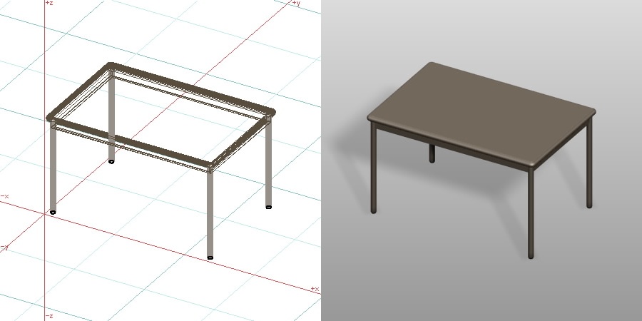 formZ 3D インテリア 家具 机 ダイニングテーブル interior furniture dining table