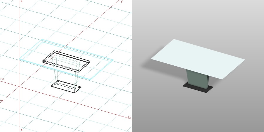 formZ 3D インテリア 家具 机 ダイニングテーブル interior furniture dining table